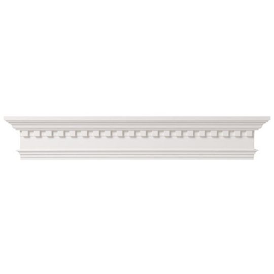 Mastic 44" Window Mantel with Dentil Trim