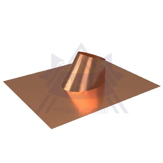 Able Sheet Metal 1" Copper Pipe Flashing