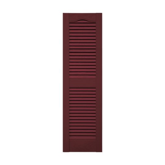 TRI-BUILT Standard Cathedral Top Open Louver Shutters (Pair) — TRI011452078