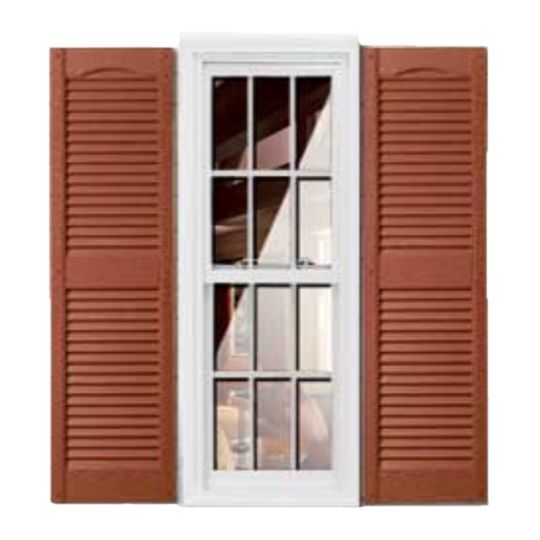 Girardin Moulding Cathedral Top Louver Shutters — GIRCTLV14X49RD