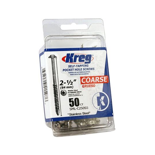 Kreg Tools #8 x 2-1/2" Stainless Steel Pocket Hole Screws - Pack of 50