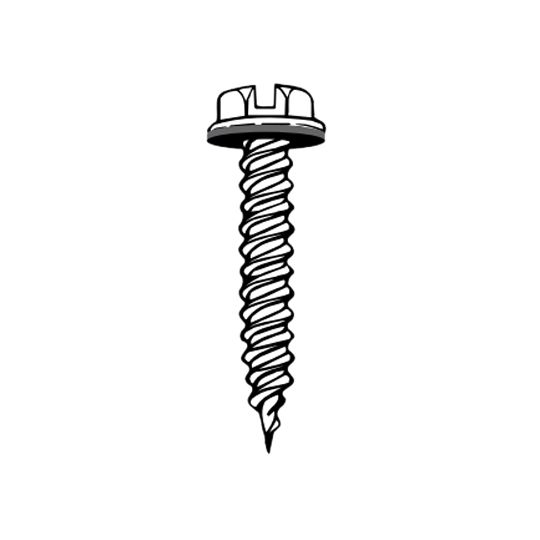 Edco Products #10 x 1-1/2" Mill Finish Zip Screw - Box of 250