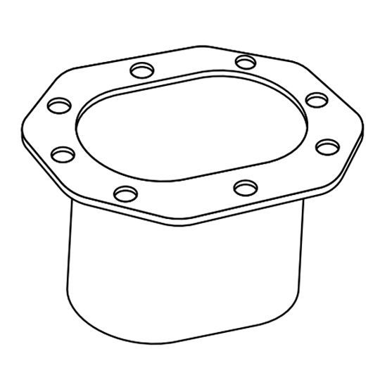 Klauer Manufacturing Company 3" x 4" Aluminum Drop Outlet