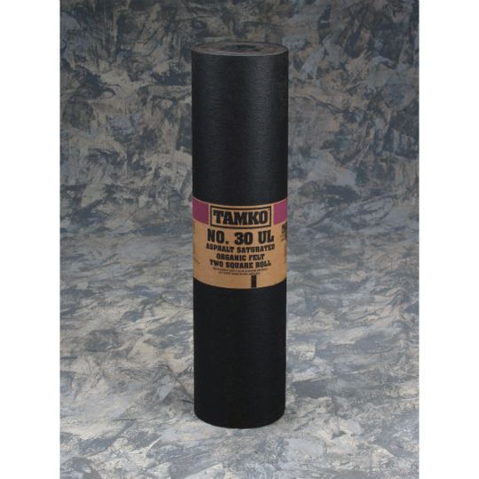 TAMKO No. 30 UL Asphalt Saturated Organic Felt - 2 Sq. Roll