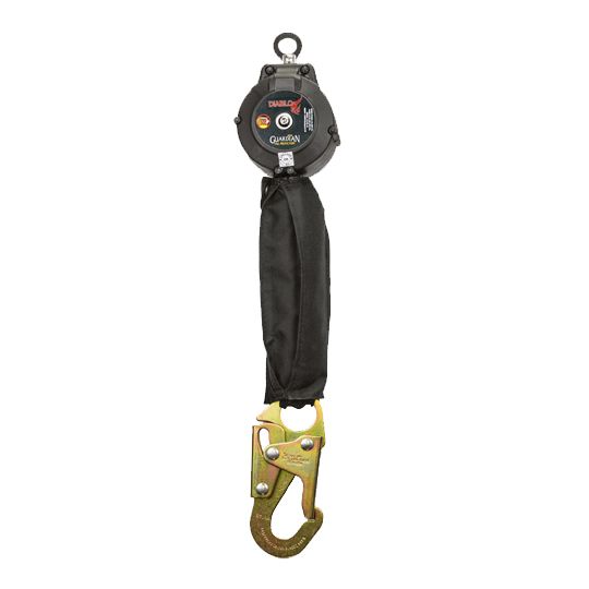 Guardian Fall Protection Diablo Web Self-Retracting Lifeline (Srl) 2.0 with Steel Snap Hook