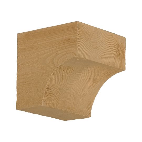 Fypon Molded Millwork 5-1/2" P x 5-1/2" H x 3-1/2" W Wood-Grained Cove Corbel - Timber Texture