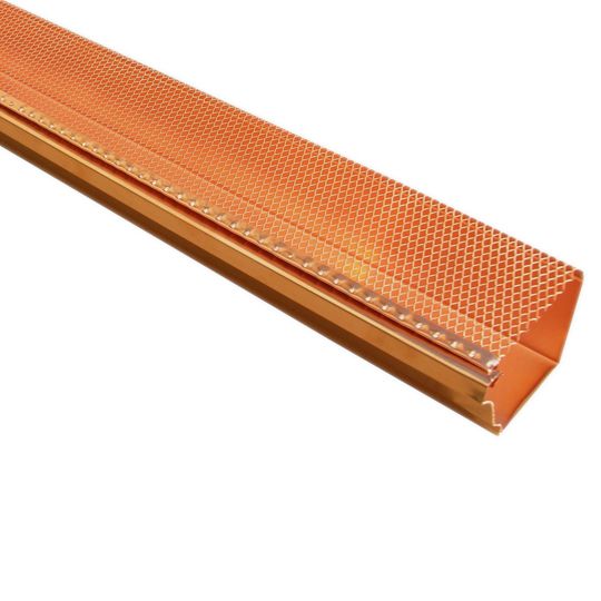 Berger Building Products 6" x 3' K-Style Exposed Metal Drop-In Copper Gutter Guard