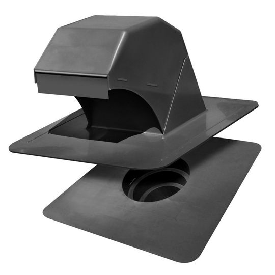 Canplas Industries Duraflo Gooseneck Roof Dryer Exhaust Vent with Collar