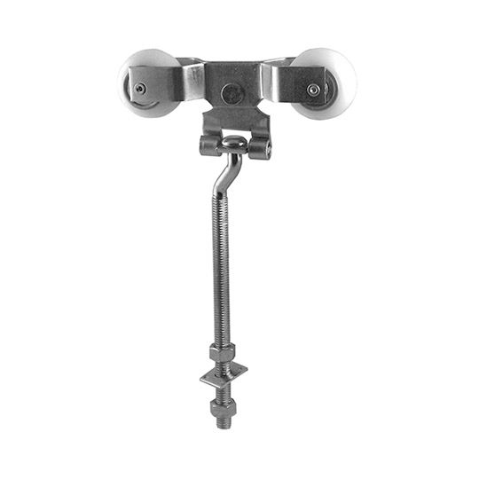 MWI Components Pr PB25T9 4 Way Adj Round Track Trolley W/9 1/2" Offset Bolt Pr MP20