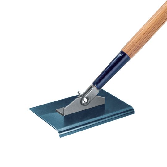 Kraft Tool 9" x 10" 2-Way Blue Steel Walking Edger with Handle - 3/4" Radius