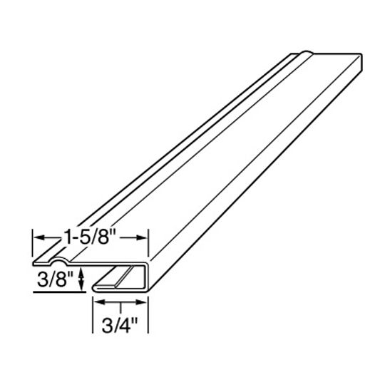 Mastic 3/8" x 3/4" Aluminum J-Channel with Face — ACOF438425A0
