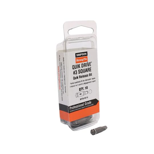 Simpson Strong-Tie #3 Quik Drive Square Bit - Pack of 10