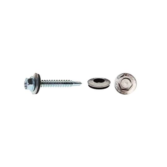 Pro-Twist 10 x 3/4" Zinc Hex Washer Head Screws with #3 Drill Point - 5 Lb. Box