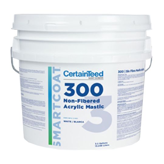 CertainTeed Roofing Smartcoat 300 Non-Fibered Acrylic Mastic - 3.5 Gallon Pail