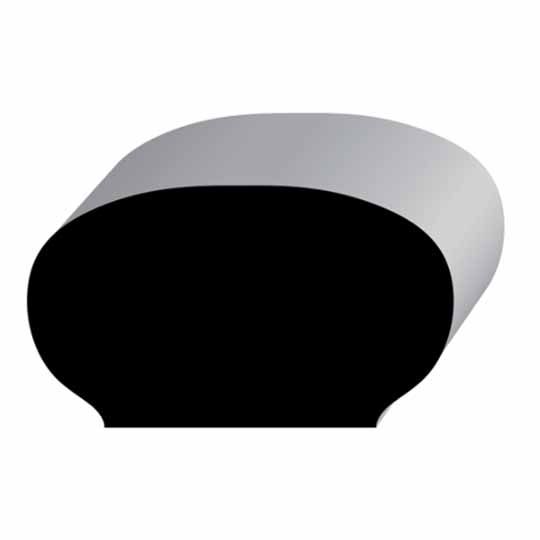 Wholesale Millwork 1-1/4" x 2-1/4" Primed Finger-Jointed Oval Hand Rail