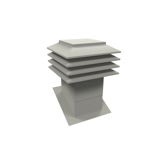 Ventilation Maximum Sloped Roof Vent with 4 Deflectors — Ventilation and Drainage — VMA301GRY