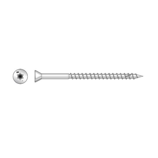 Simpson Strong-Tie #7 x 2-1/4" Type 316 Stainless Steel T-15 6-Lobe Trim Head Screw - Box of 350 — SSPT07225WPP