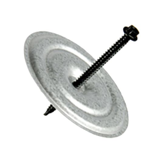 TruFast #12 x 3-3/4" Hex Head Dp Roofing Fasteners with 3" Galvalume Plate - Carton of 250