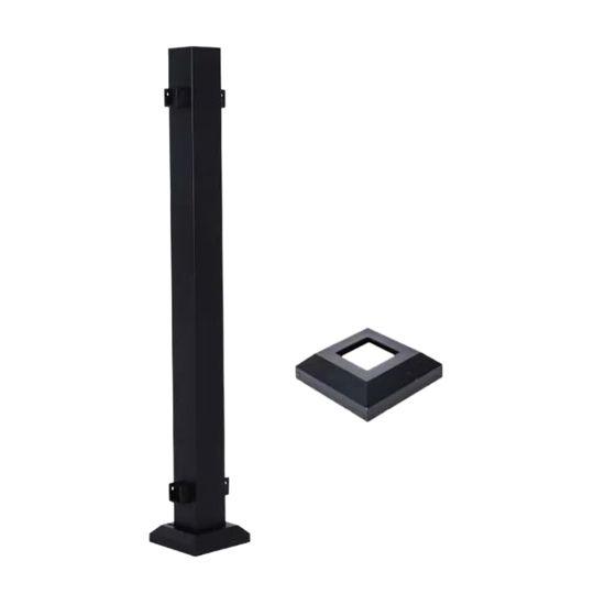 Fortress Building Products 3" x 45-1/2" AL13 Home Line Post with Pre-Attached Brackets and Base Cover