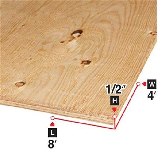 Lumber 1/2" Plywood D Grade