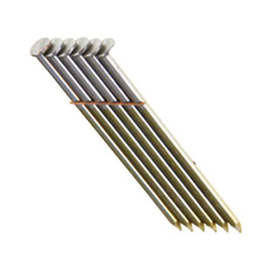 Grip-Rite 3-1/4" x .120" Smooth Shank Bright Coated 28° Wire Weld Offset Round Head Nails - Box of 2,000