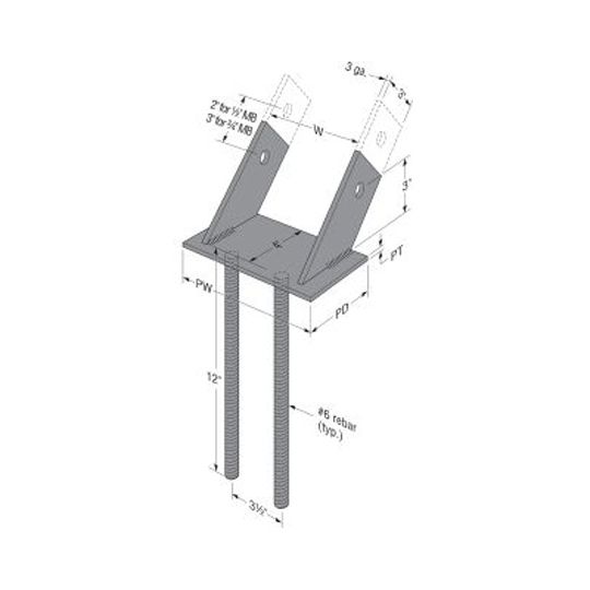 Simpson Strong-Tie 3 Gauge 5-1/4" Glulam Beam Seat