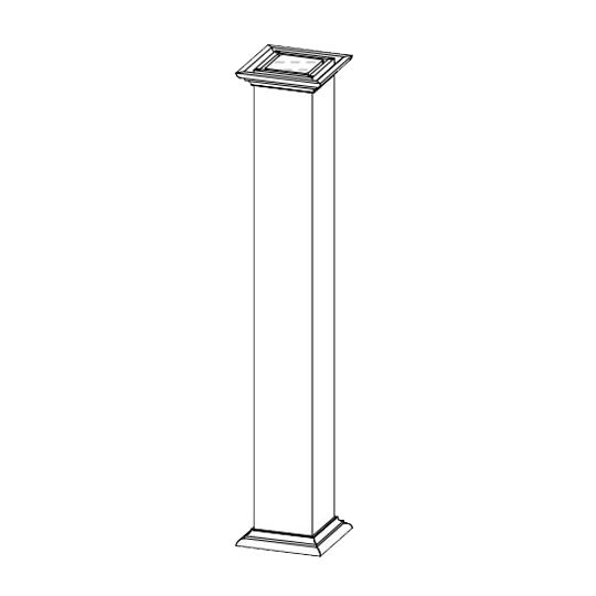 Phoenix Manufacturing 4-1/2" x 96" Intex Easy Wrap Free Foam Column with Cap & Base