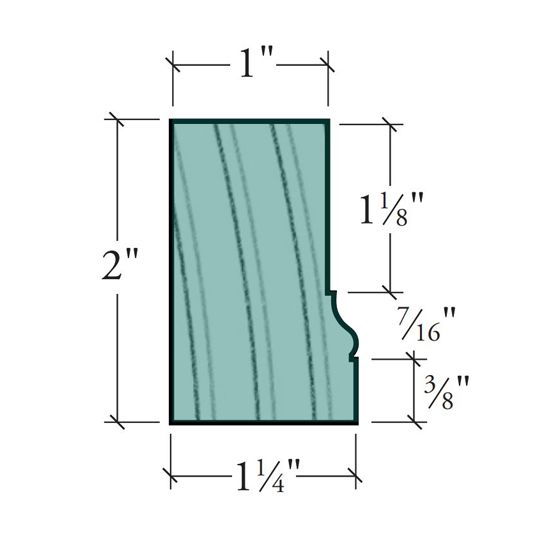 WindsorONE (W1-381) 1-1/4" x 2" x 17' Brick Mold Trim