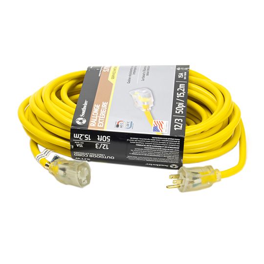 The Brush Man 12 Gauge x 50' Extension Cord