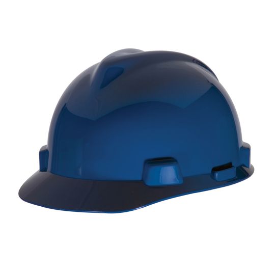 MSA Safety V-Gard Ratchet Slotted Hard Hat with Fas-Trac Iii Suspension — ORG5705926