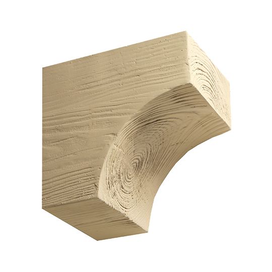 Fypon Molded Millwork 8" P x 8" H x 6" W Wood-Grained Cove Corbel - Timber Texture