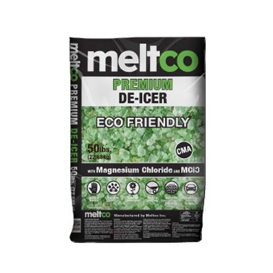 Meltco Premium Eco-Friendly De-Icer with Magnesium Chloride and MCi3 - 50 Lb. Bag