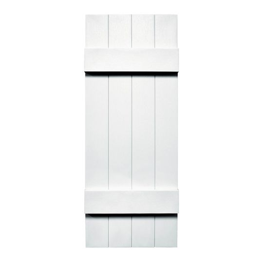 TRI-BUILT Standard Board-N-Batten 4-Board Joined Shutters (Pair) — TRI031463001