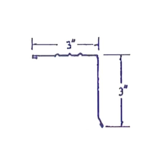 Flamco 32 Gauge x 3" x 3" Style "A" Roof Edge — Flashings — FLCRE33CBR32