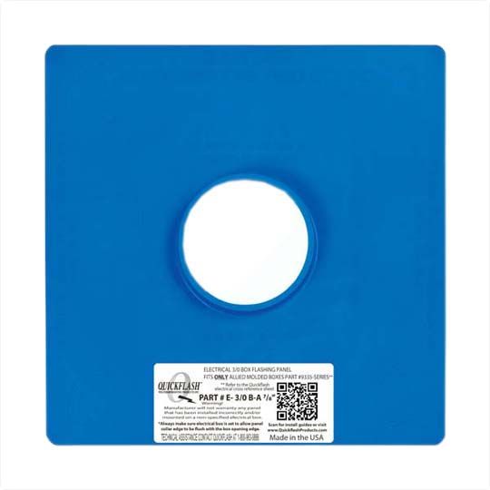 Quickflash E-3/0 B-a 7/8" Electrical 3/0 Box Flashing Panel