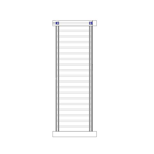 Phoenix Manufacturing 3-1/2" x 8' x 36" Liberty Level Rail Kit with 14 Balusters