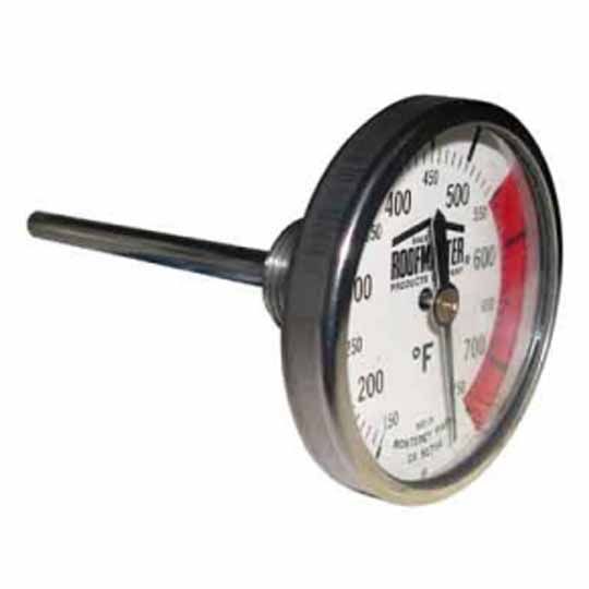 Roofmaster 2" Dial Thermometer with 4" Stem - 1/2" Npt
