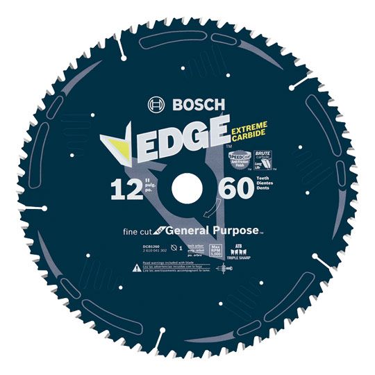 Bosch 12" 60 Tooth Edge Circular Saw Blade for Fine Finish