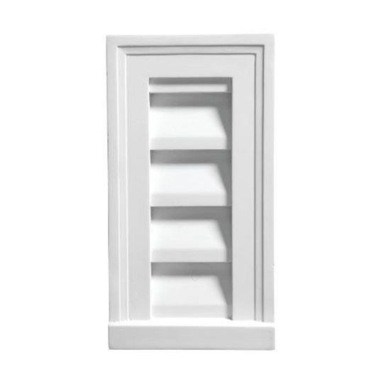 Fypon Molded Millwork 20" x 28" Decorative Brickmould Style Vertical Louver