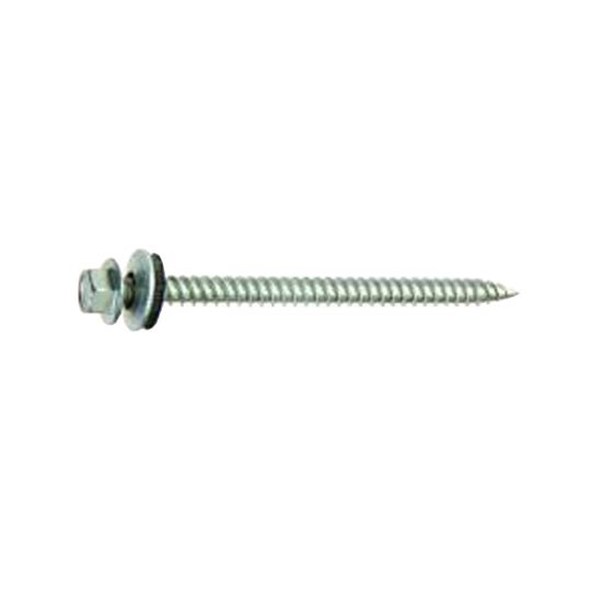 Grip-Rite 1-1/2" Mechanically Galvanized Hex Washer Head Screws with Neoprene Washer - 5 Lb. Box