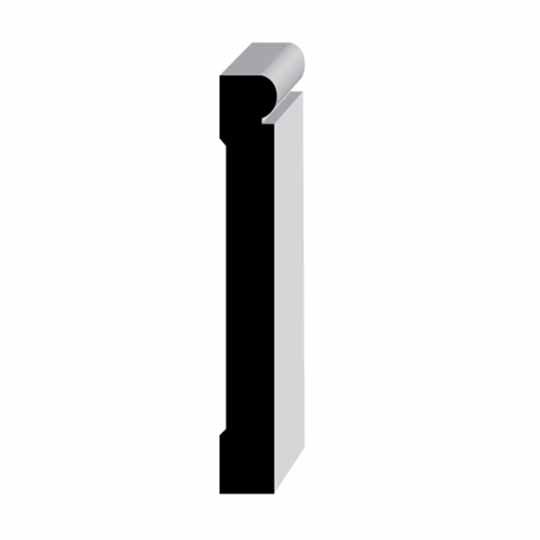 Wholesale Millwork 9/16" x 4-1/4" Primed Finger-Jointed Beaded Base Moulding