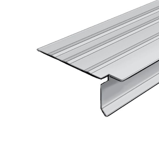 TRI-BUILT 12' T-Style Pre-Notched Aluminum Drip Edge with 1-1/2" Face — Flashings — TRIQTD1512CLPN