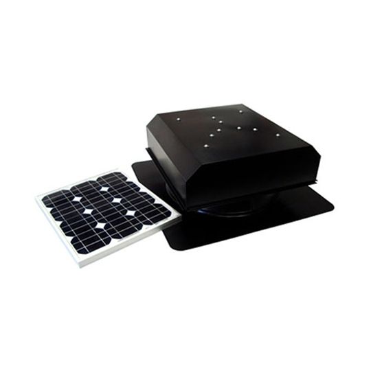 Attic Breeze AB-252A The Zephyr Series 25 Watt Self-Flashing Fan — ABZAB252ABLK