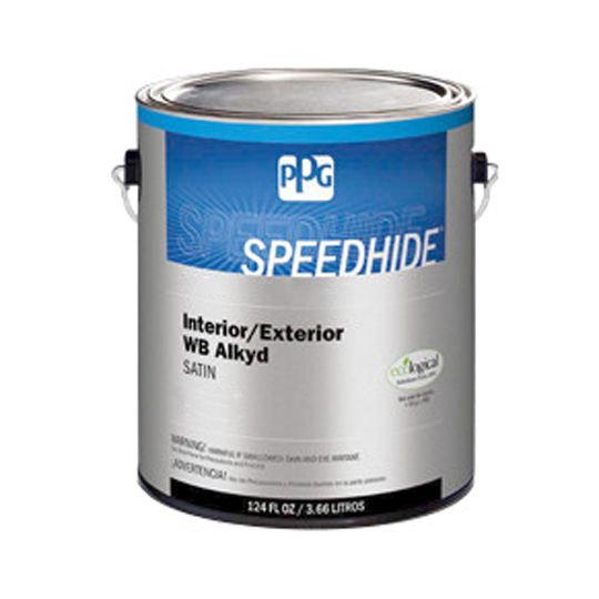 PPG Industries (6-1430) Speedhide Interior/Exterior Wb Alkyd Satin with Deeptone Base - 1 Gallon Can