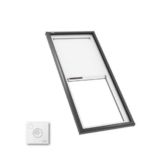Velux Fixed Curb-Mounted Skylight With Low E - Solar Blind and Remote — VELFCM3771LAM