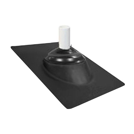 IPS 16" x 12" Multi-Size 3 in 4 (3 N 4) Aluminum Base Roof Flashing for 3" or 4" Vent Pipe — Flashings — IPSAB34BL