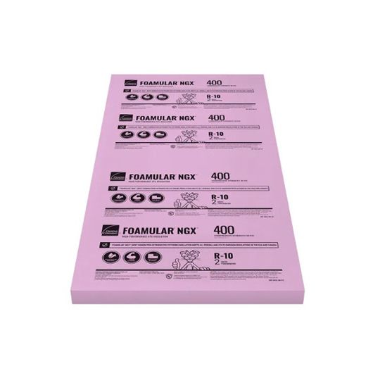 Owens Corning 3" x 4' x 8' Foamular NGX 600 Extruded Polystyrene (XPS) Rigid Foam Insulation