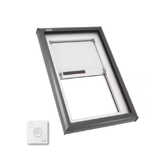Velux Fixed Curb-Mounted Skylight With Low E - Solar Blind and Remote — VELFCM2234LAM