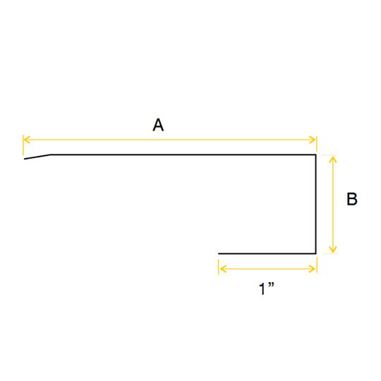 Appleton Supply 3" x 4" x 10' Steel Roof Edge Gravel Stop