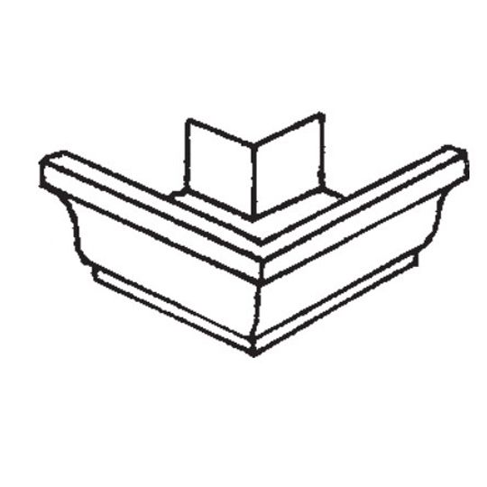 Berger Building Products 6" K-Style Outside Copper 90° Strip Miter
